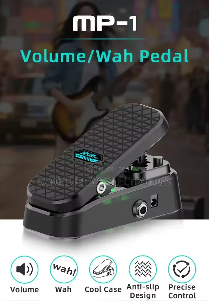 Wah Wah and Volume Control Guitar Effect Pedal