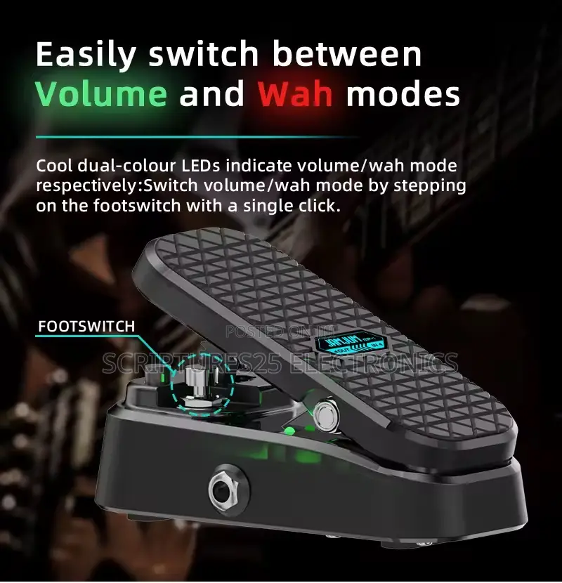 Wah Wah and Volume Control Guitar Effect Pedal