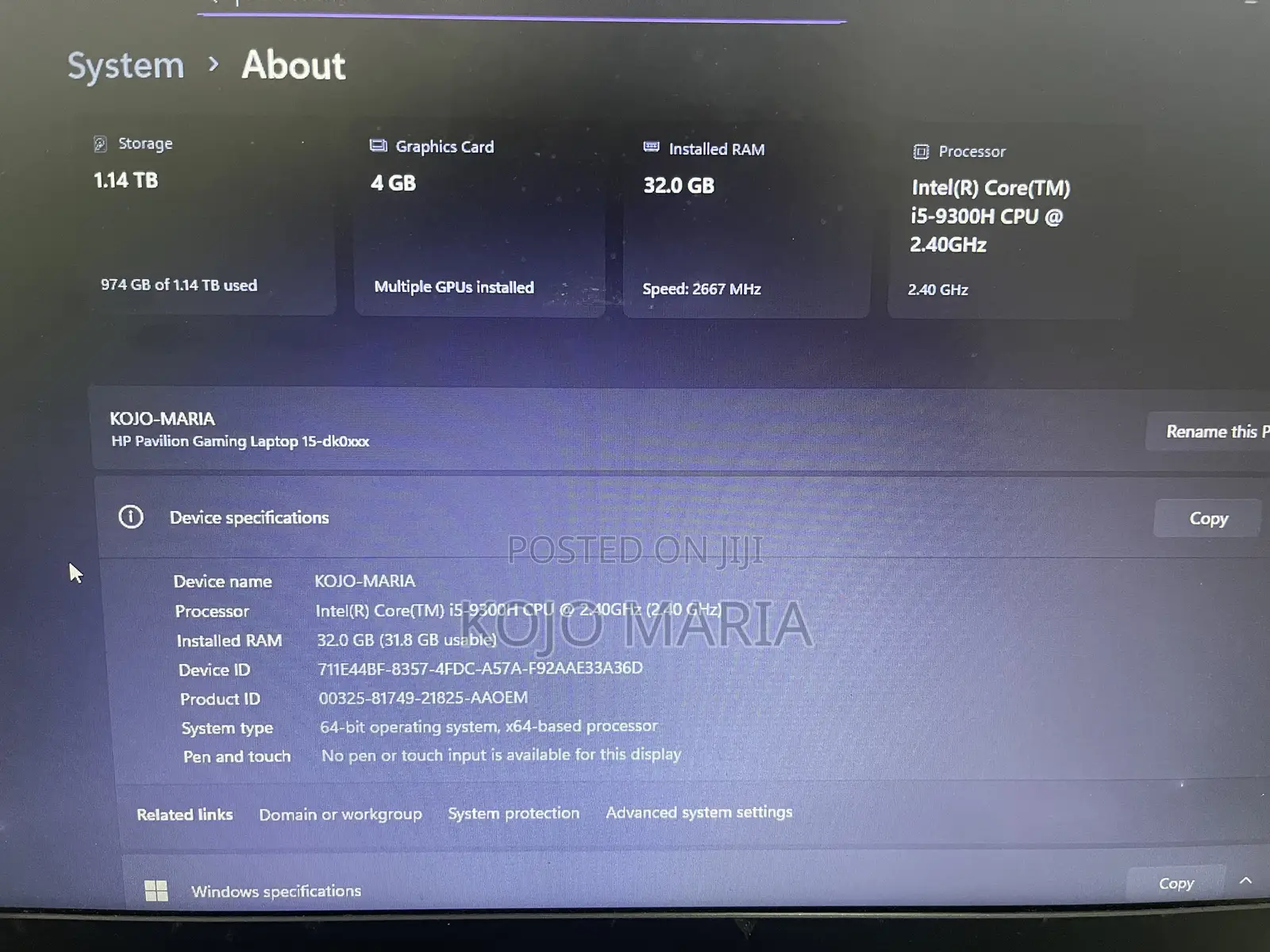 Laptop HP 15 32GB Intel Core i5 HDD+SSD 1T