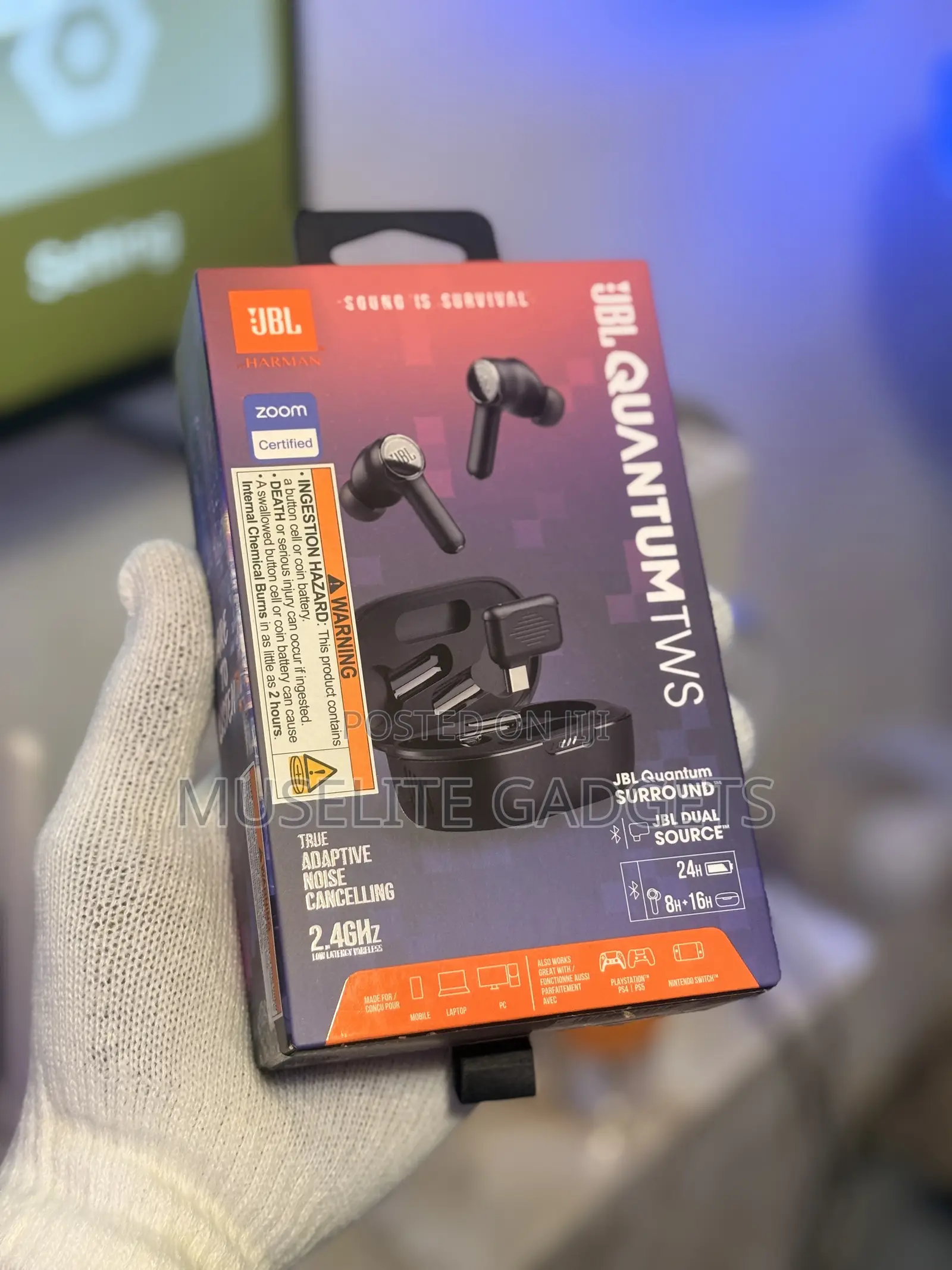 JBL Quantum TWS Gaming Earbuds - Low Latency Wireless Earbuds