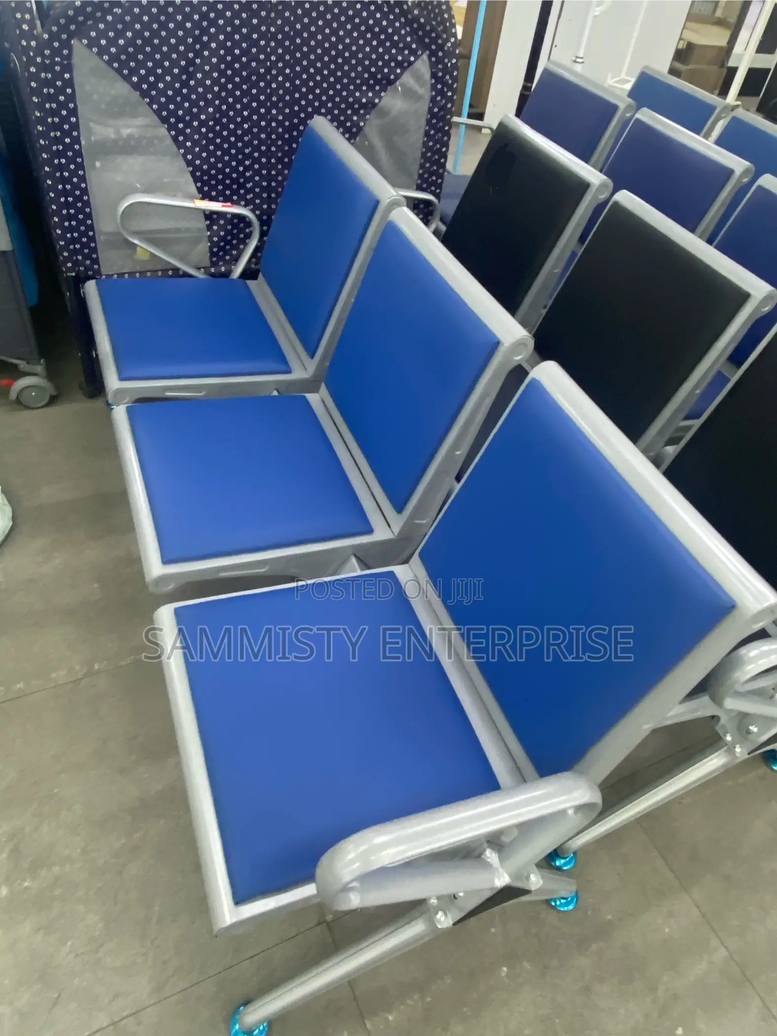 3-Seater Padded Office Reception Waiting Chairs