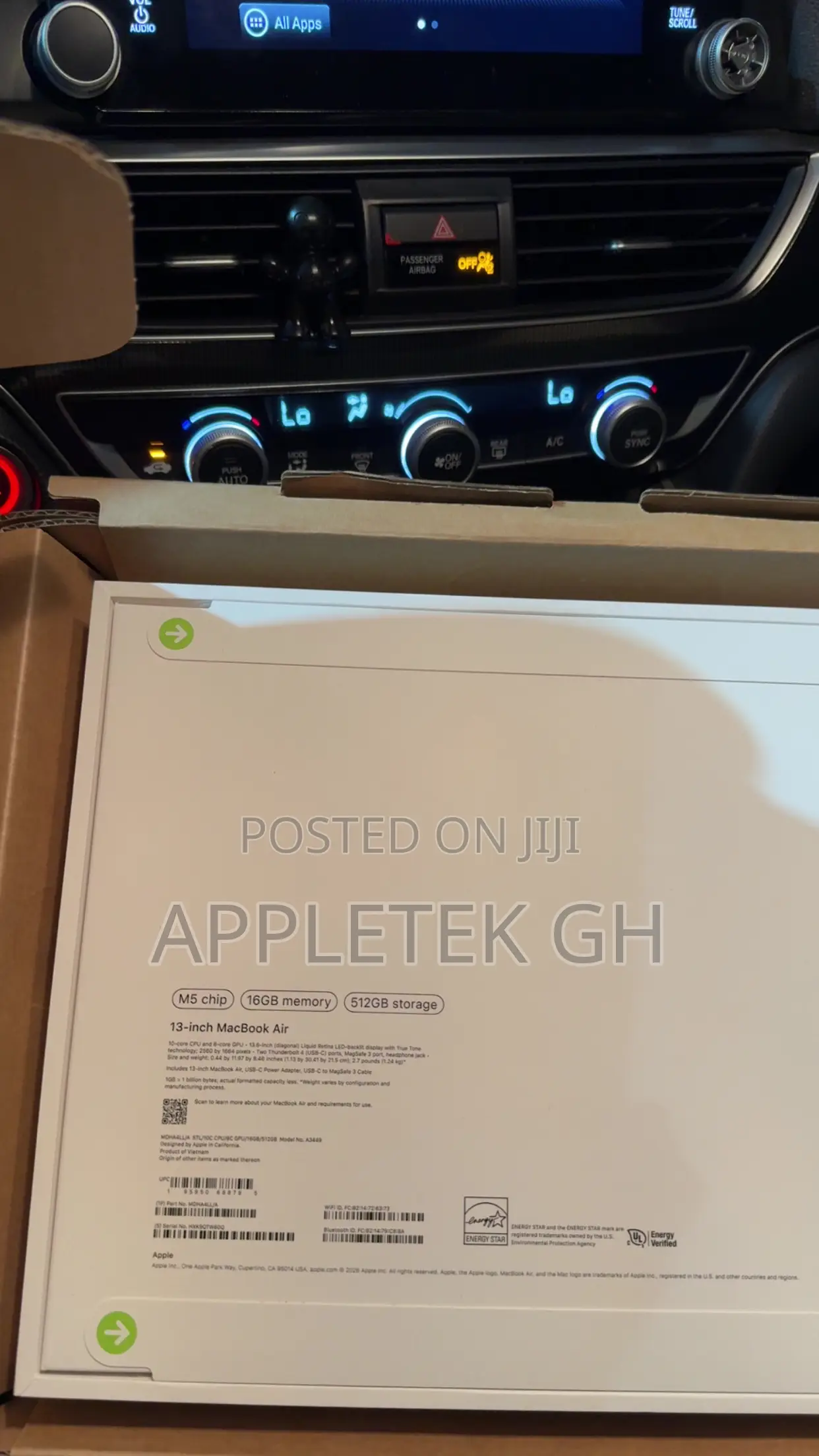 New Laptop Apple MacBook Air 2026 M5 13-inch 16GB Apple M5 SSD 512GB ...