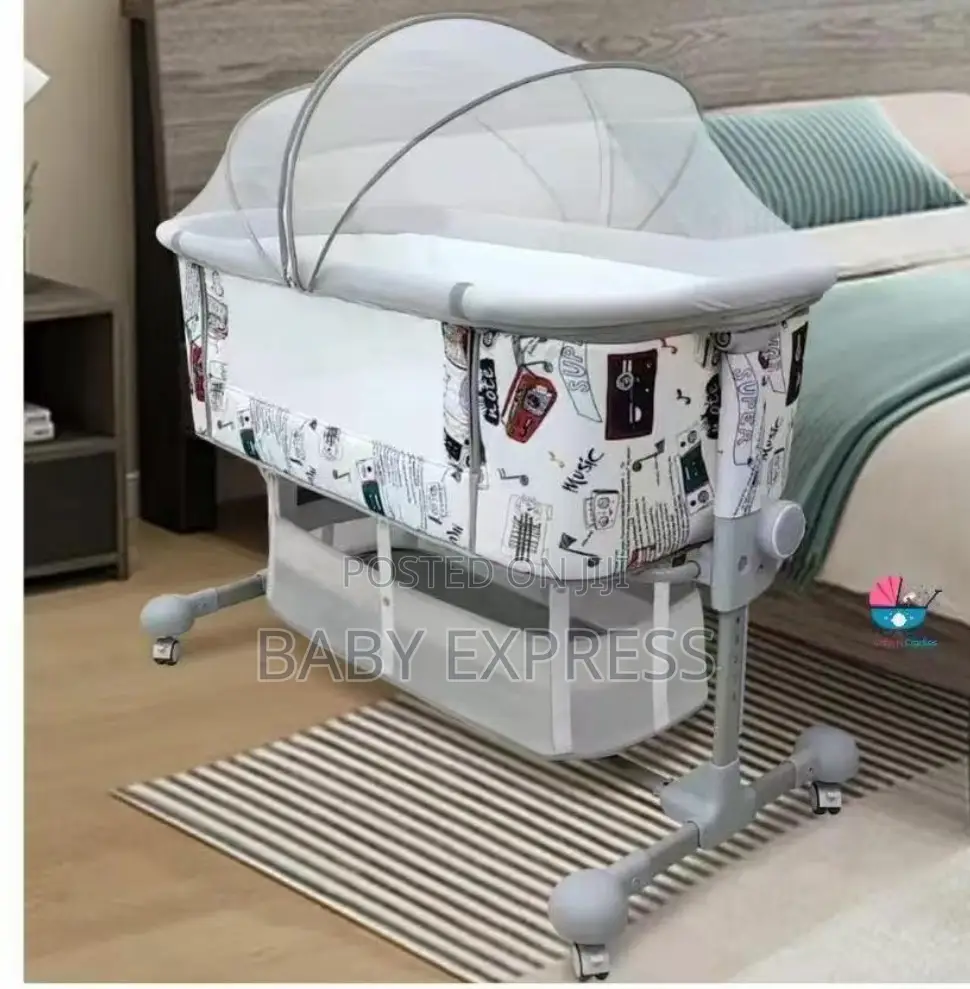 Adjustable Foldable Baby Bed Co-Sleeper – Portable Infant Crib.