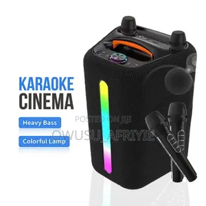 50w Bt Portable Outdoor Karaoke Speaker With Two Mics