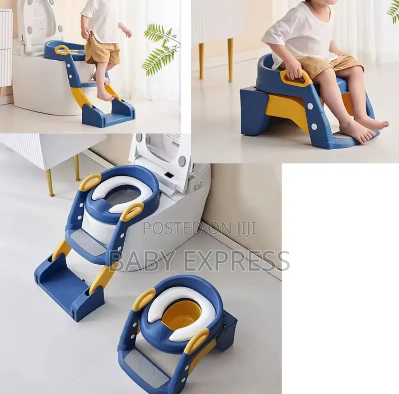 Adjustable 3-in-1 Toddler Potty Seat With Ladder Removable Bowl