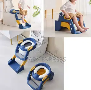 Adjustable 3-in-1 Toddler Potty Seat With Ladder Removable Bowl