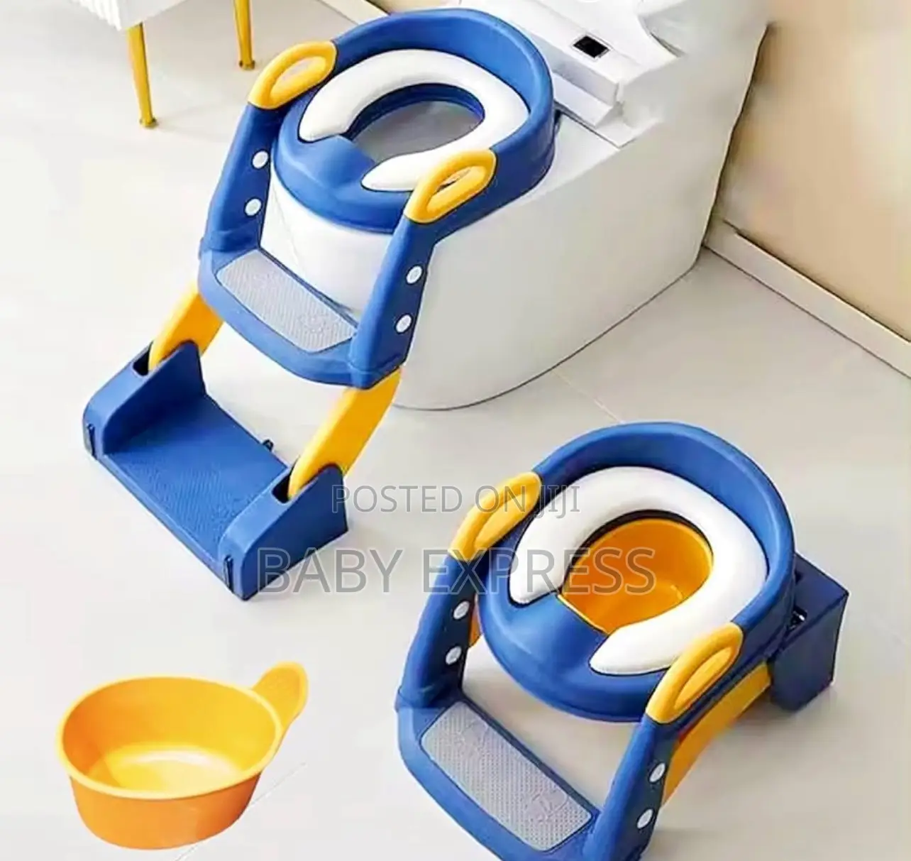 Adjustable 3-in-1 Toddler Potty Seat With Ladder Removable Bowl