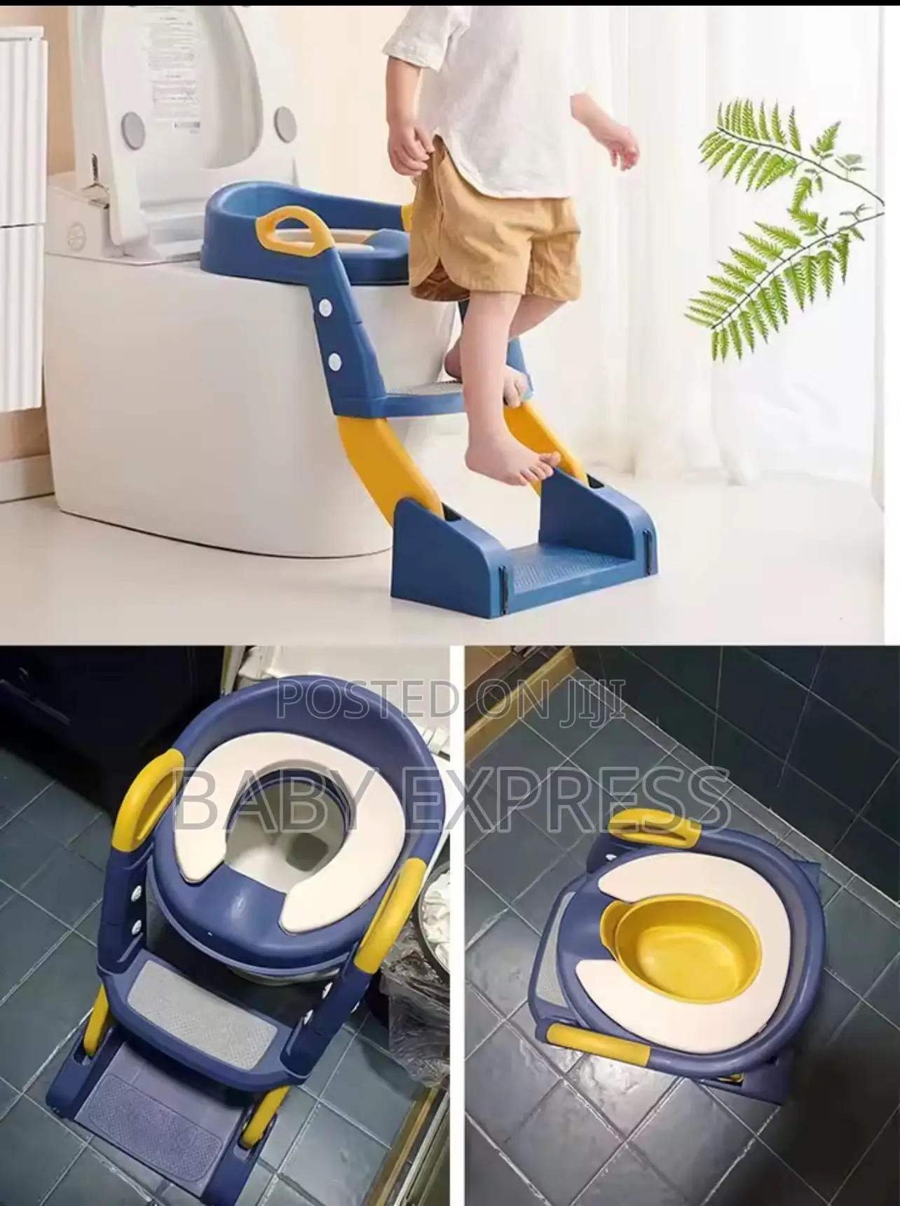 Adjustable 3-in-1 Toddler Potty Seat With Ladder Removable Bowl