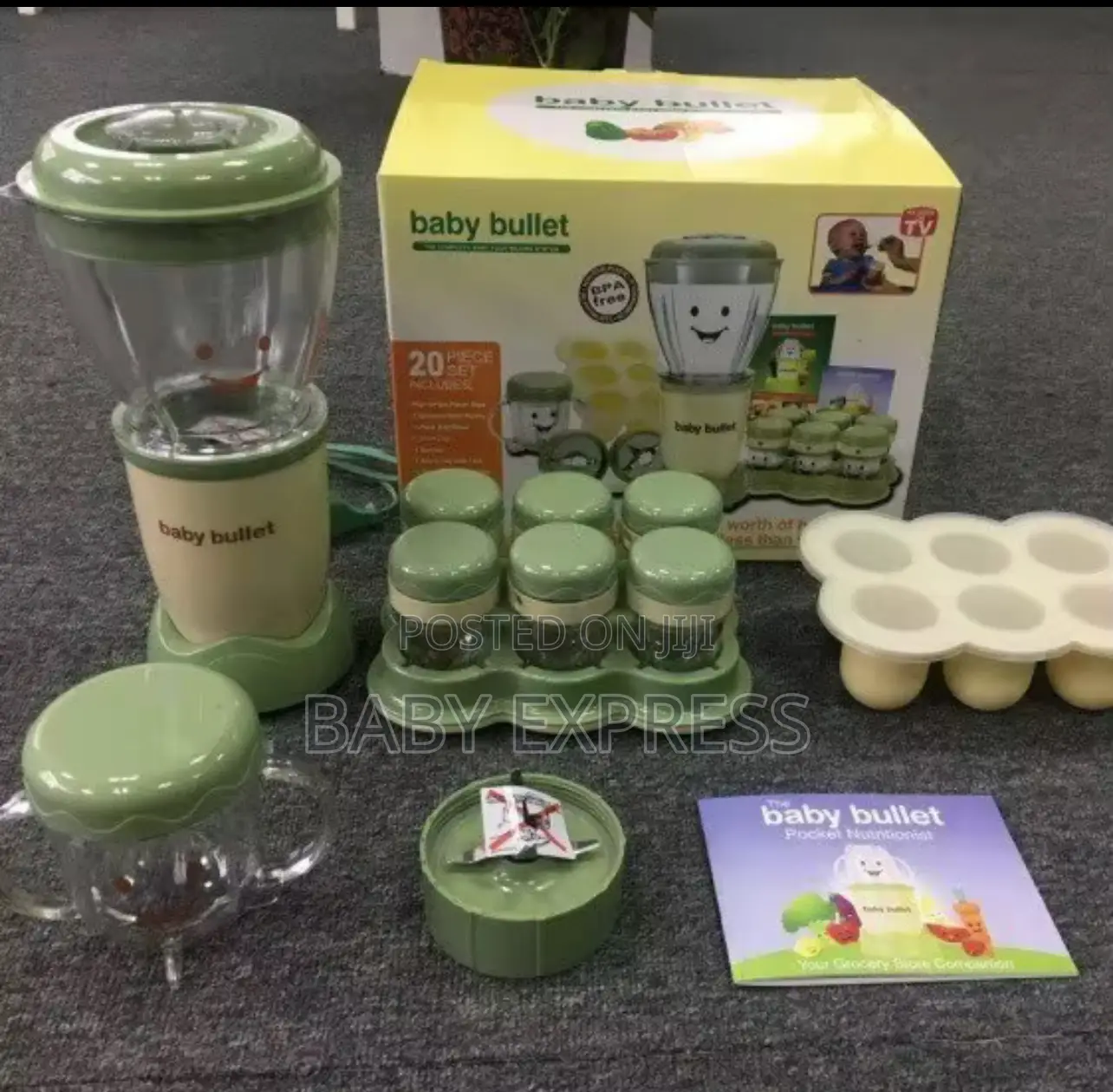 2‐In‐1 Baby Food Blender (Dry Wet) + Silicone Storage Containers +