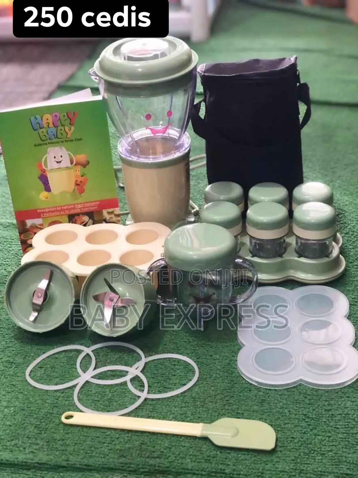 2‐In‐1 Baby Food Blender (Dry Wet) + Silicone Storage Containers +