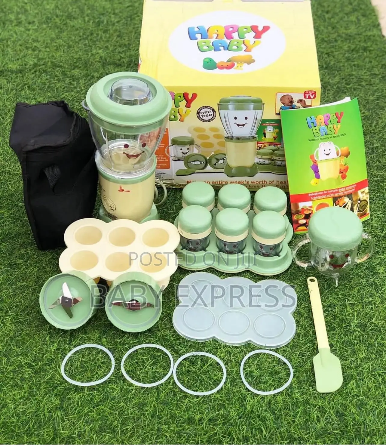 2‐In‐1 Baby Food Blender (Dry Wet) + Silicone Storage Containers +