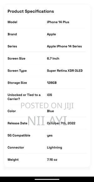 Apple iPhone 14 Plus 128 GB Blue
