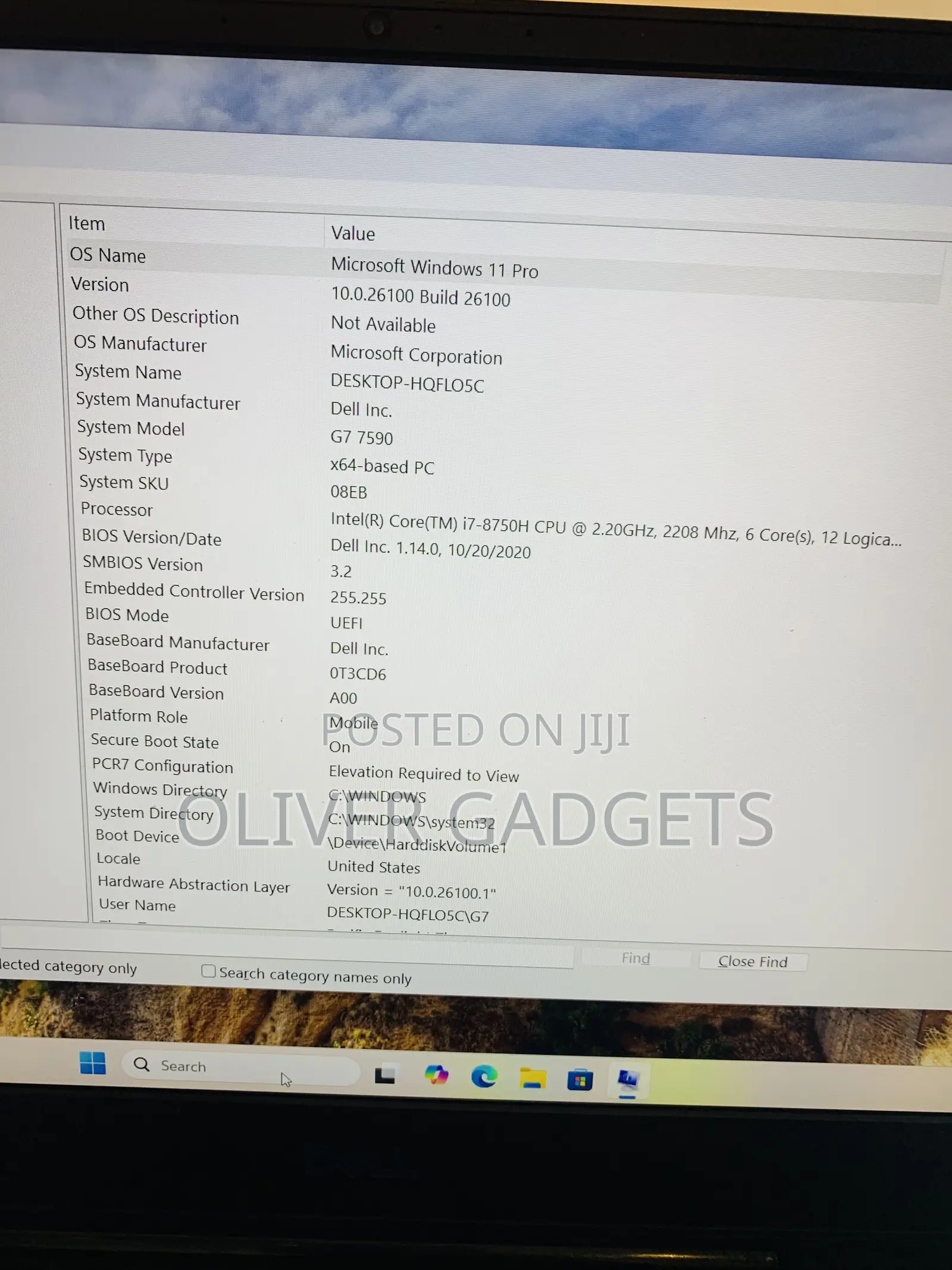 Laptop Dell G7 15 7590 16GB Intel Core i7 SSD 512GB