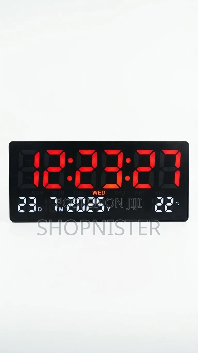 Large Digital Led Wall Clock