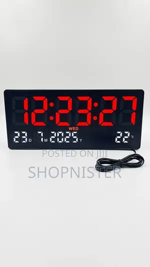 Large Digital Led Wall Clock