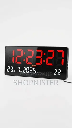 Large Digital Led Wall Clock