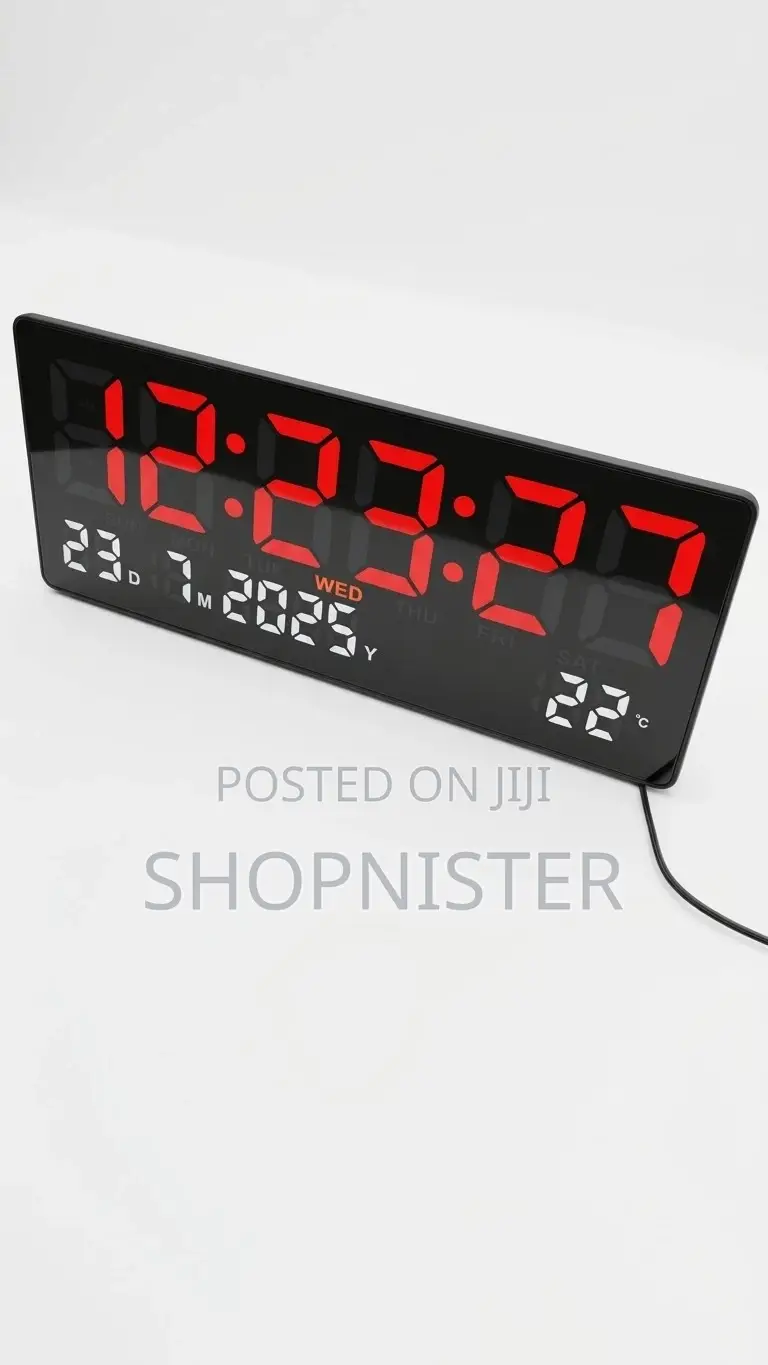 Large Digital Led Wall Clock