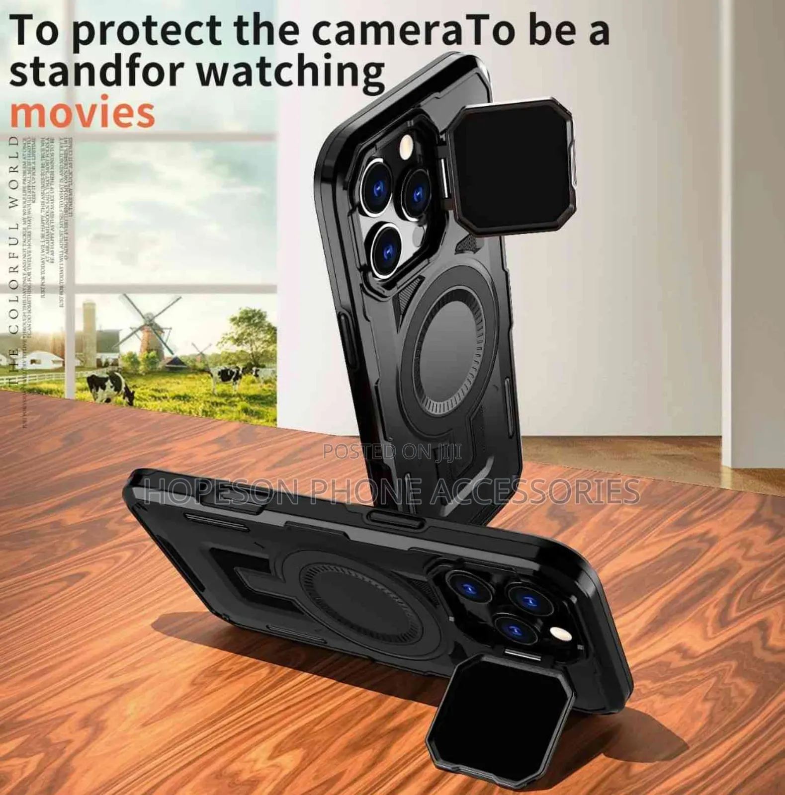 Quality Shookproof Case- Magsafe Wireless Charge Support- Camera Cover