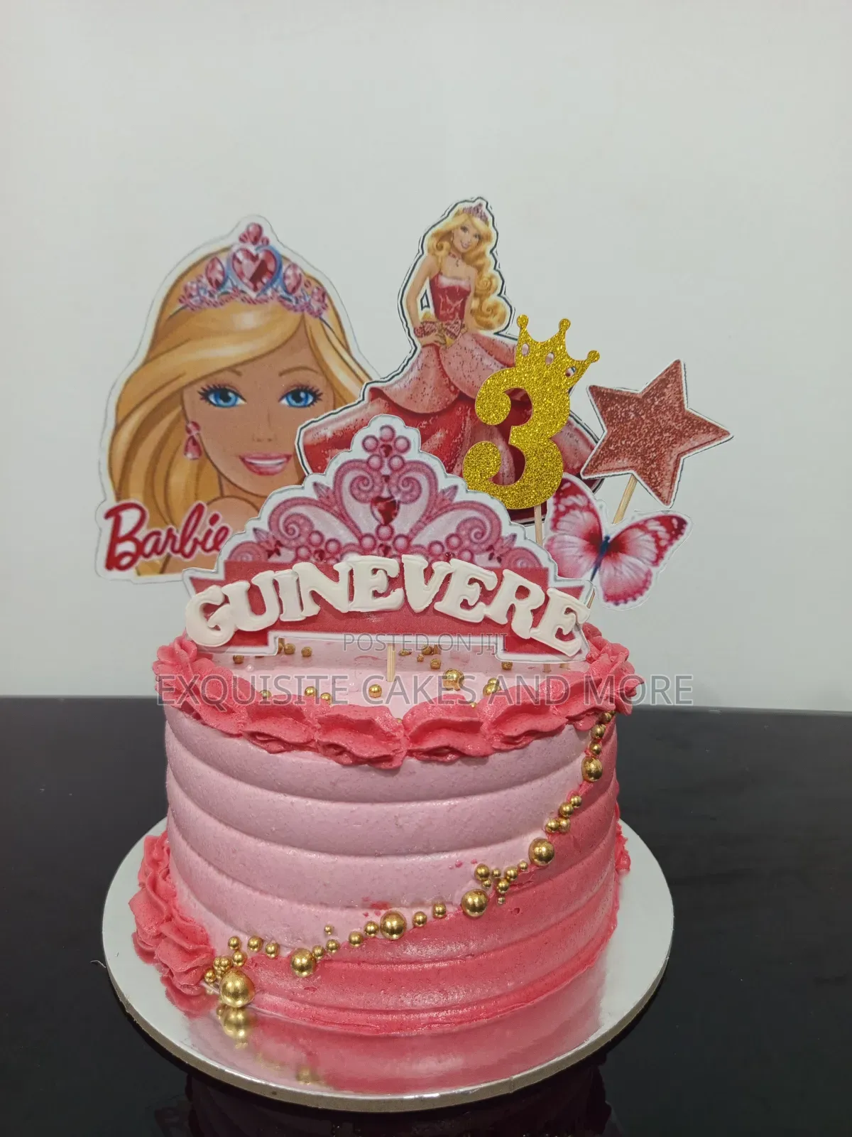 Cute Pink Barbie Cake