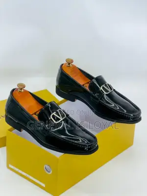 Valentino Garavani Black Mirror Loafers Shoe