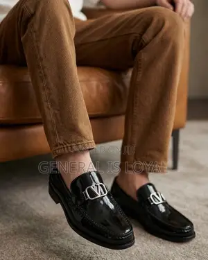 Valentino Garavani Black Mirror Loafers Shoe