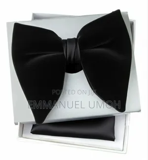 Classic Velvet Butterfly Bow Tie and Pocket Kerchief