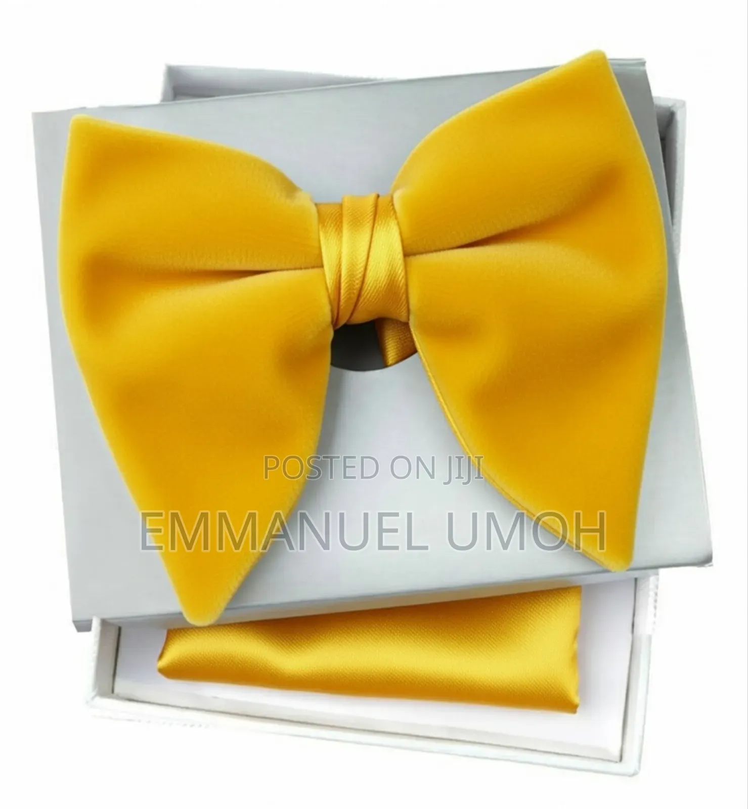 Classic Velvet Butterfly Bow Tie and Pocket Kerchief
