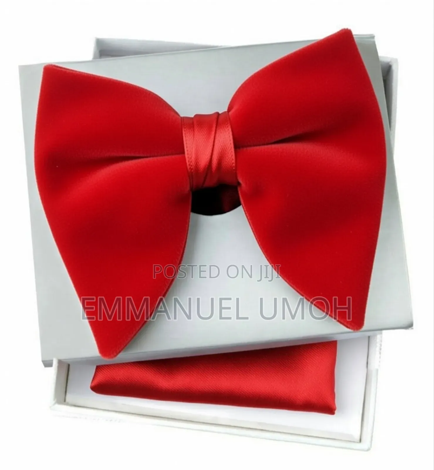 Classic Velvet Butterfly Bow Tie and Pocket Kerchief