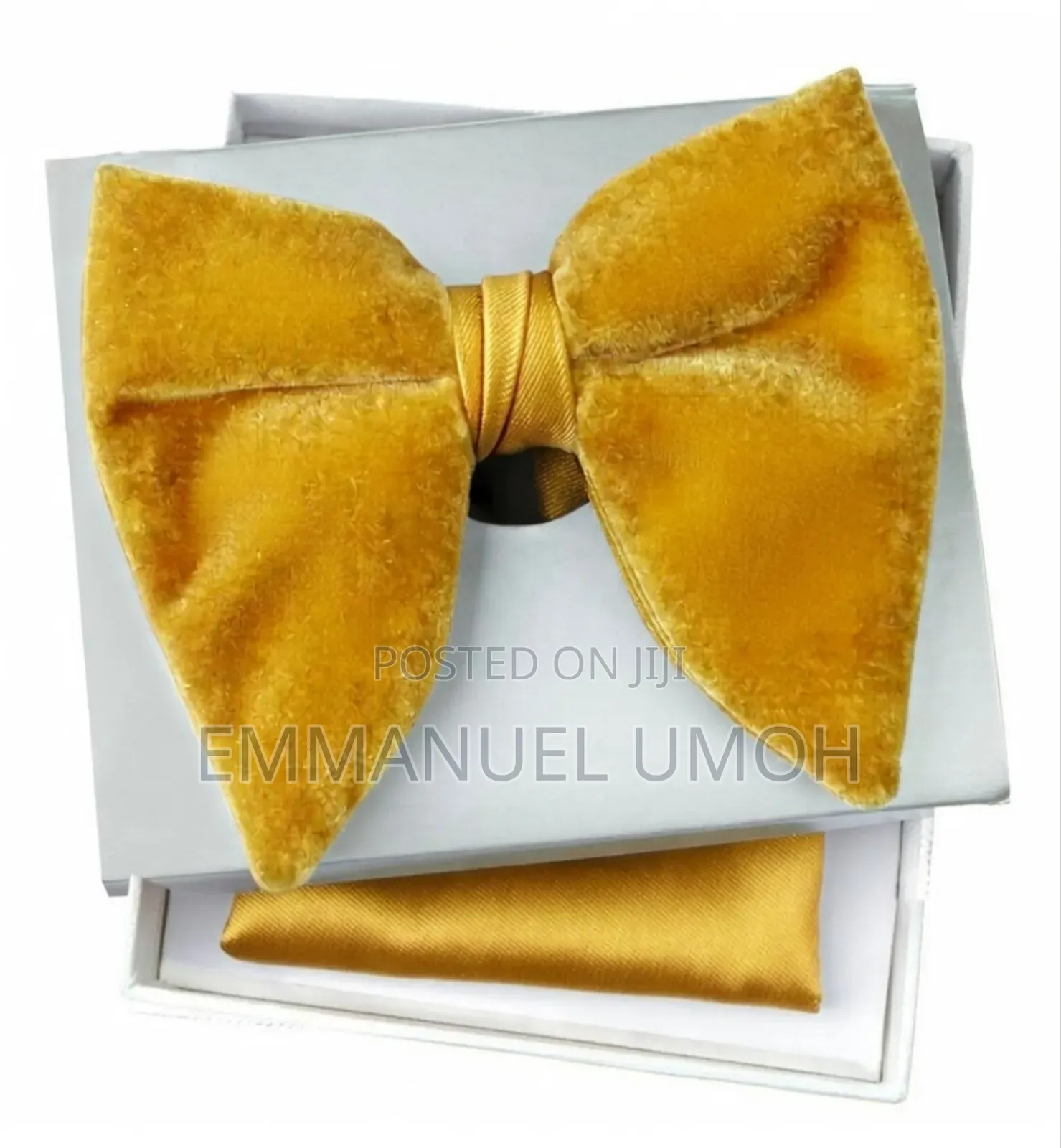 Classic Velvet Butterfly Bow Tie and Pocket Kerchief