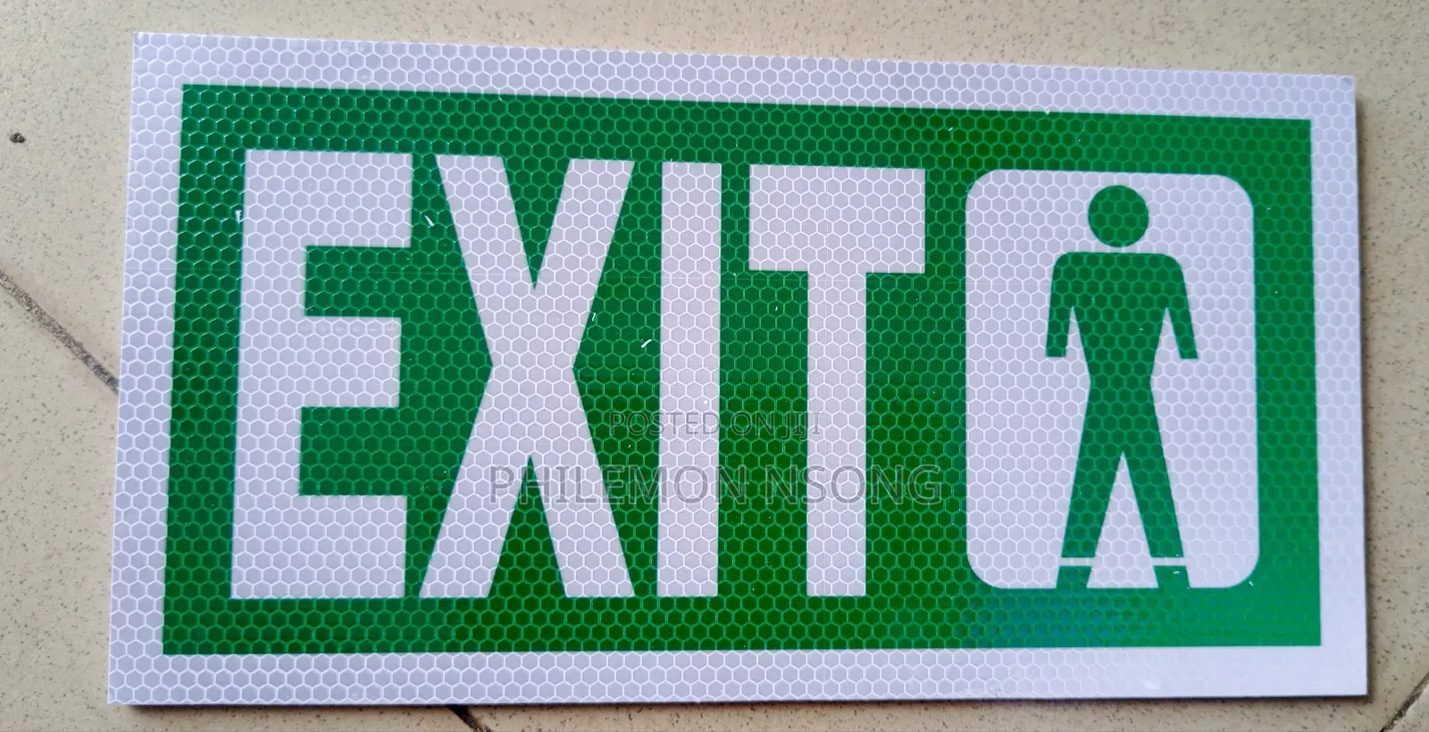 Fire Exit Sign (Reflective).