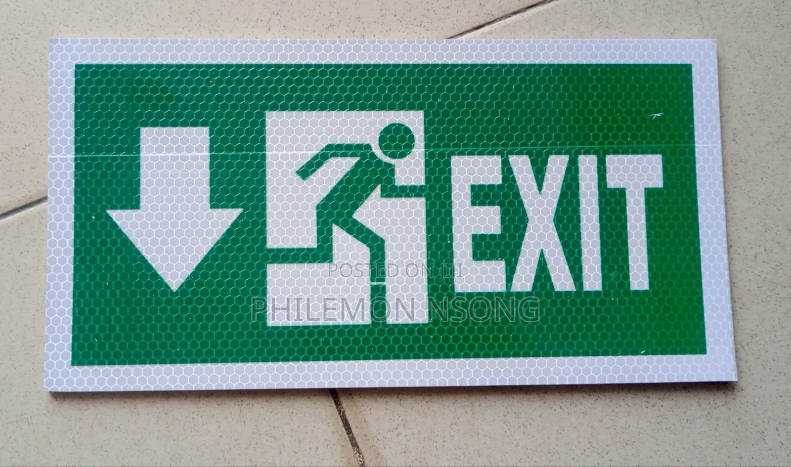 Fire Exit Sign (Reflective).