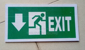 Fire Exit Sign (Reflective).