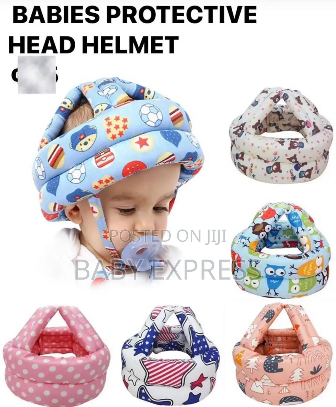 Adjustable Baby Protective Head Helmet – Soft Anti-Fall Safety Cap