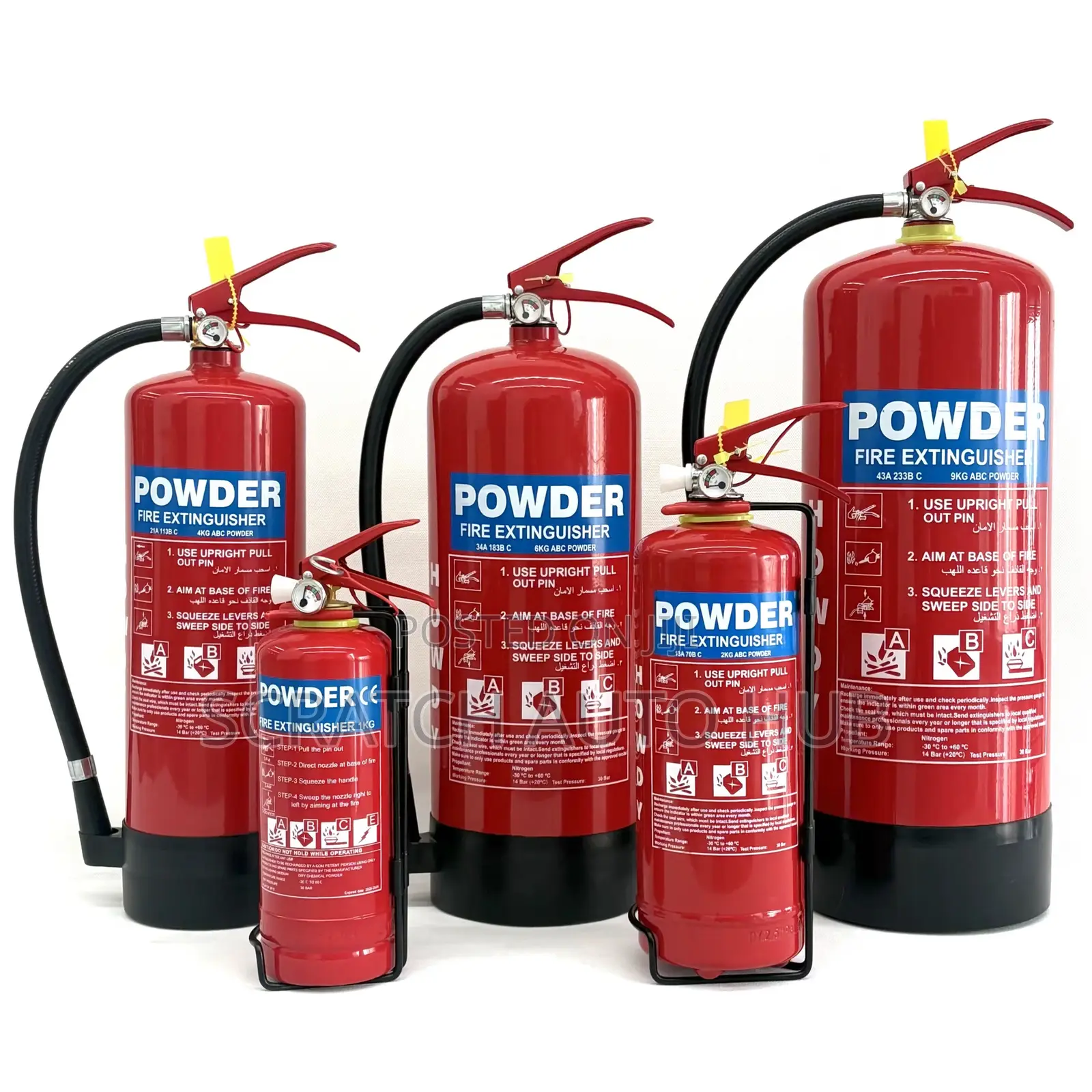 Fire Extinguisher- 1kg-9kg-4kg-12kg for Cars Office Home Hotel (Ect)