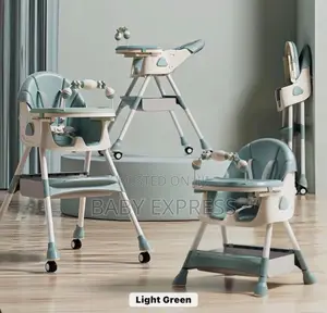 Multi-functional 4-in-1baby High Chair With Wheelfoldable Adjustable