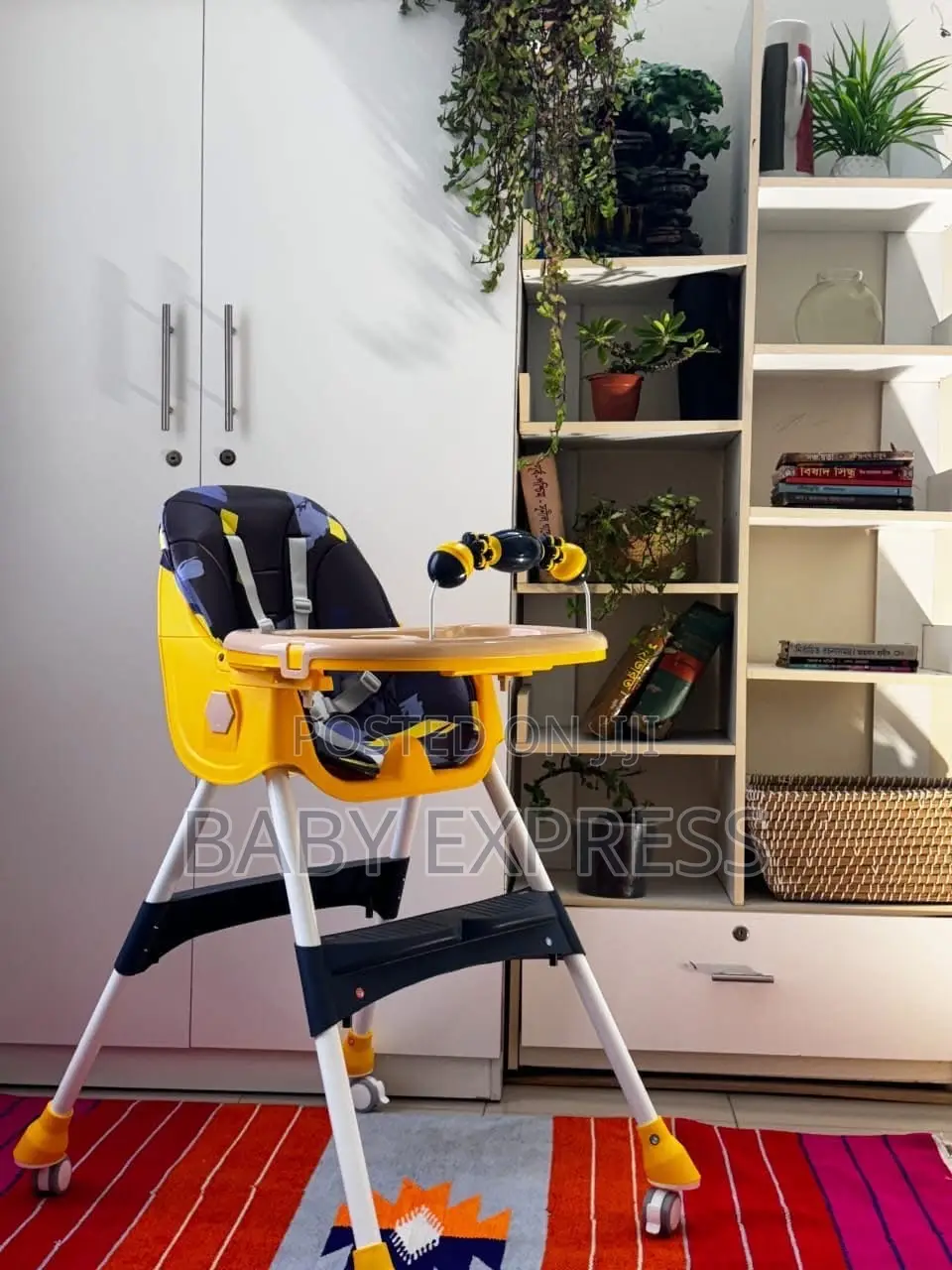 Multi-functional 4-in-1baby High Chair With Wheelfoldable Adjustable