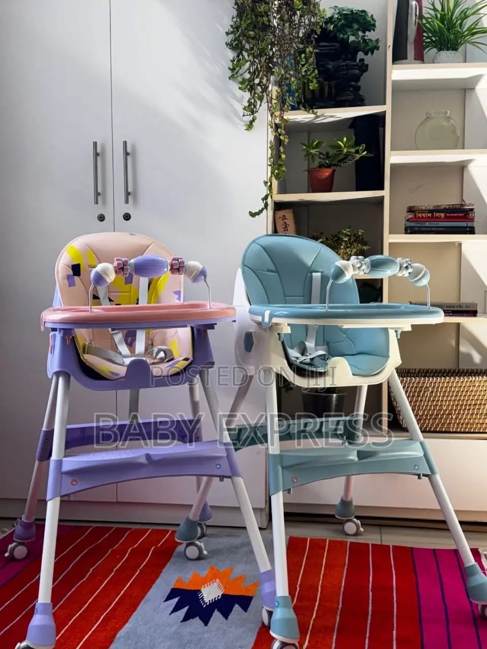 Multi-functional 4-in-1baby High Chair With Wheelfoldable Adjustable