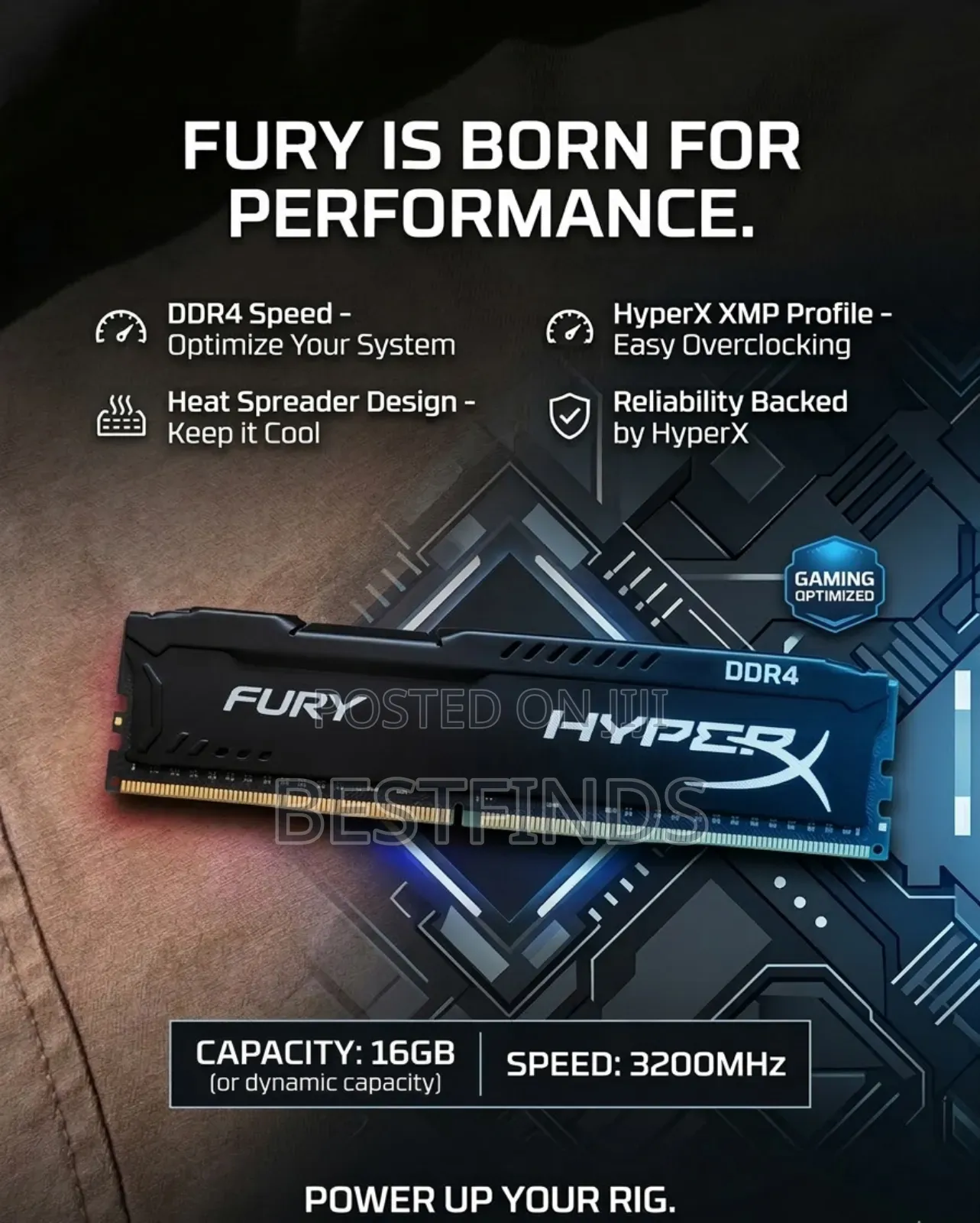 Hyperx Fury 16gb Ddr4 Ram | High-Performance Desktop Memory Upgrade