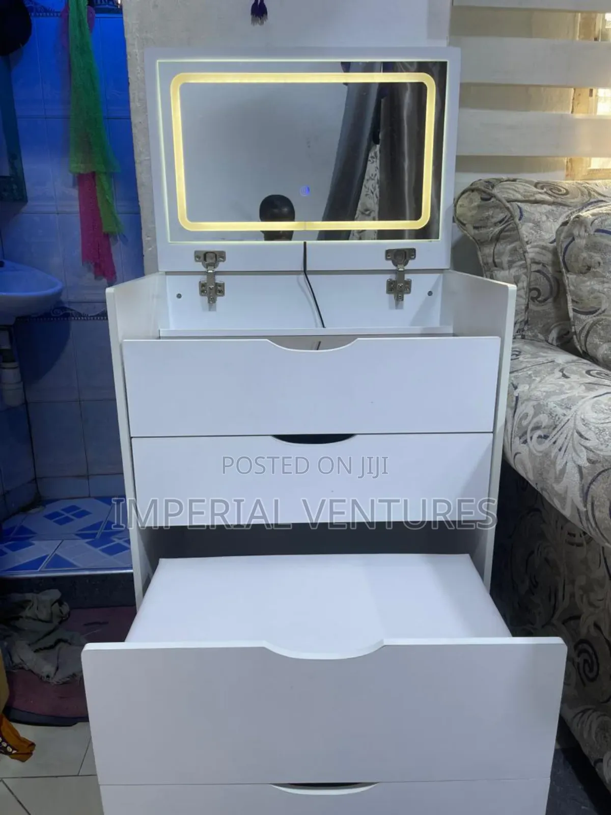 Led Light Dresser With Sections