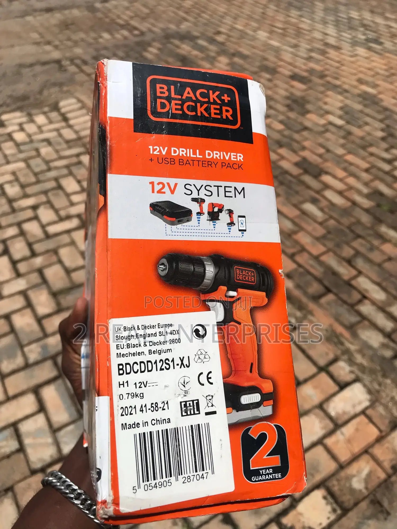 Black+Decker 12v Drill Driver With Usb Battery Pack