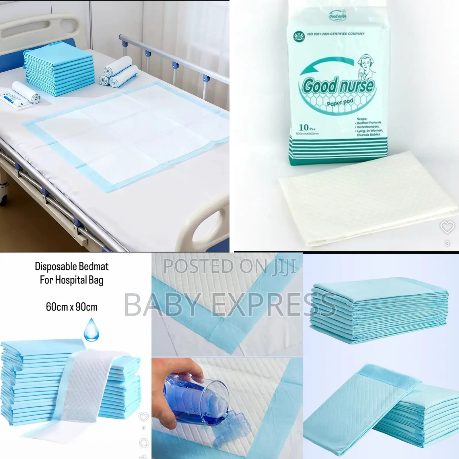 Hospital Bed Nursing Mats (60cm X 90cm) – Waterproof Protection