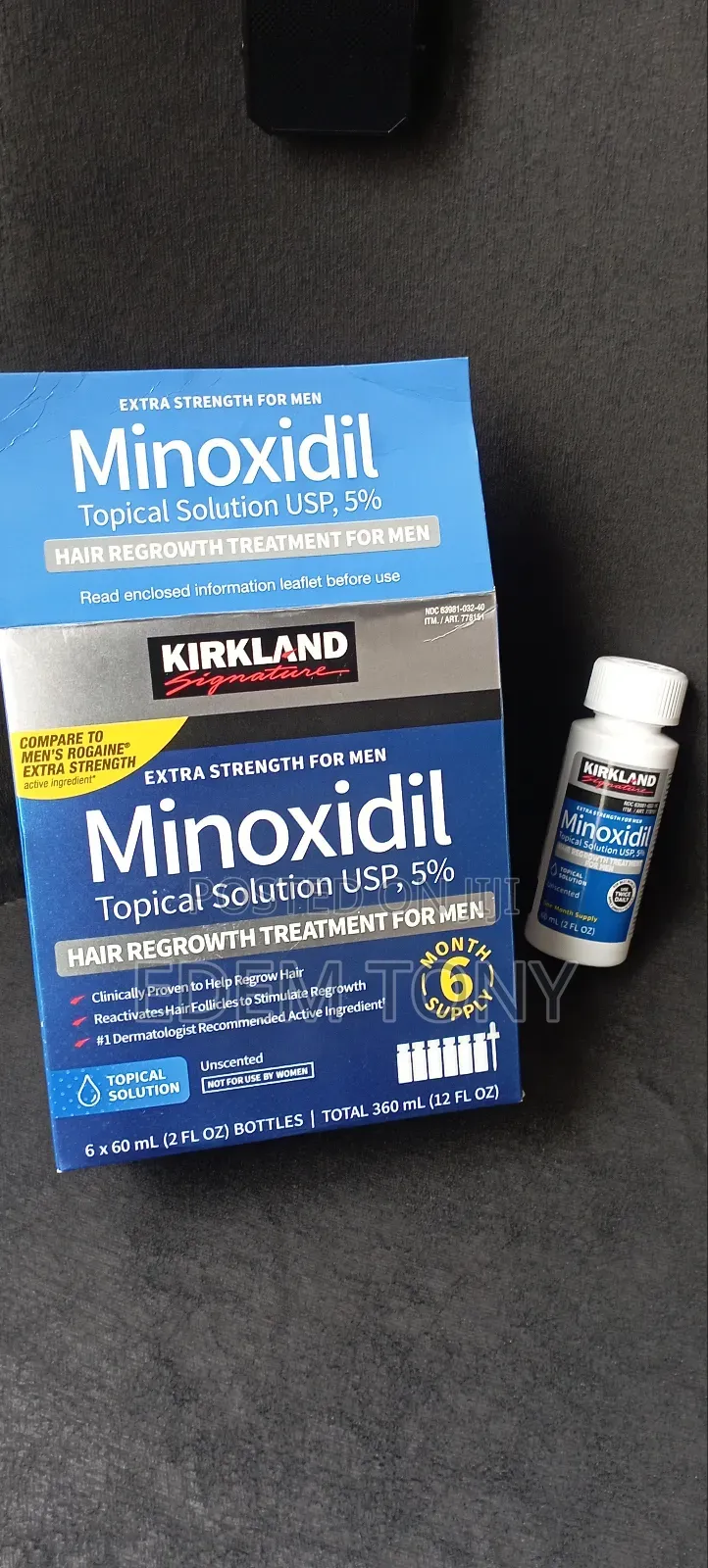 A Bottle Kirkland Signature Minoxidil 5% Topical Solution for Men