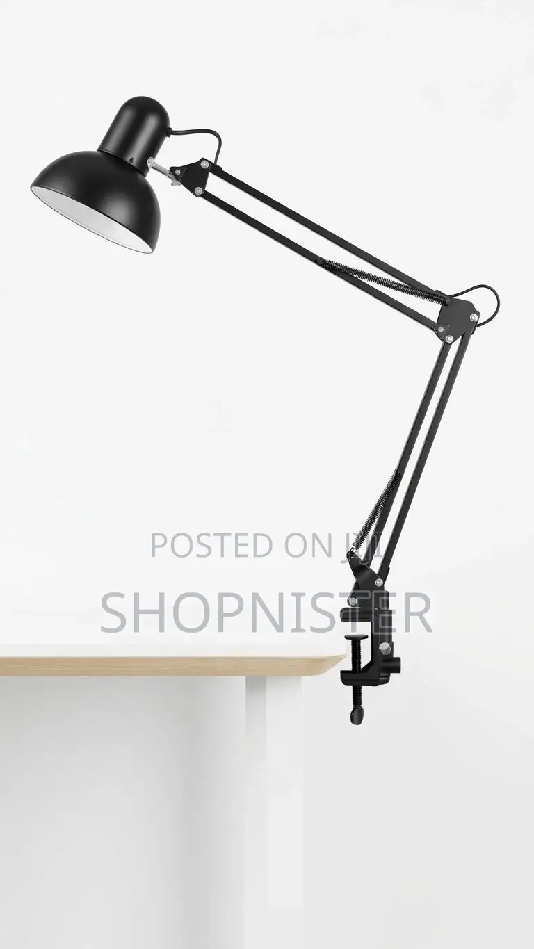 Adjustable Metal Drafting Light With Table Clamp