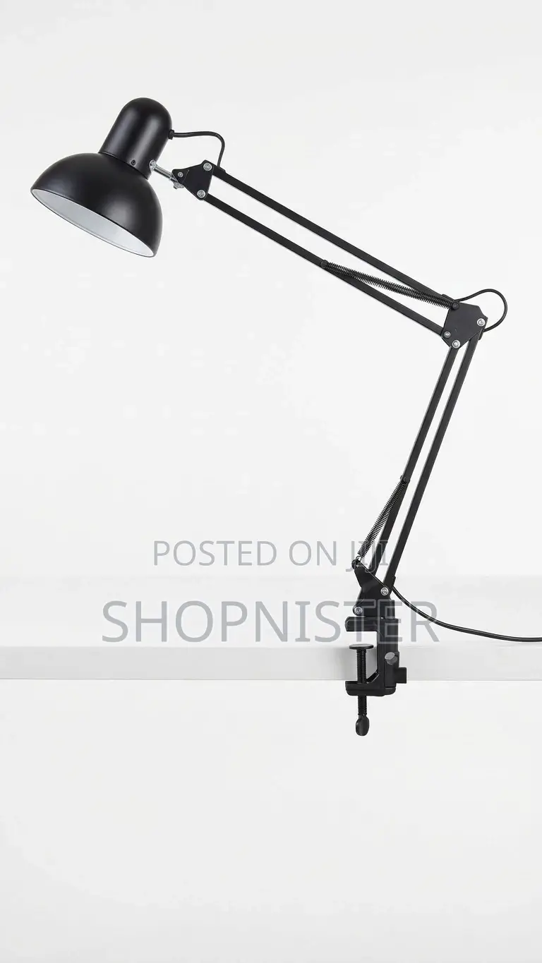 Adjustable Metal Drafting Light With Table Clamp