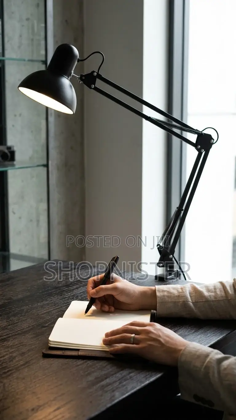 Adjustable Metal Drafting Light With Table Clamp