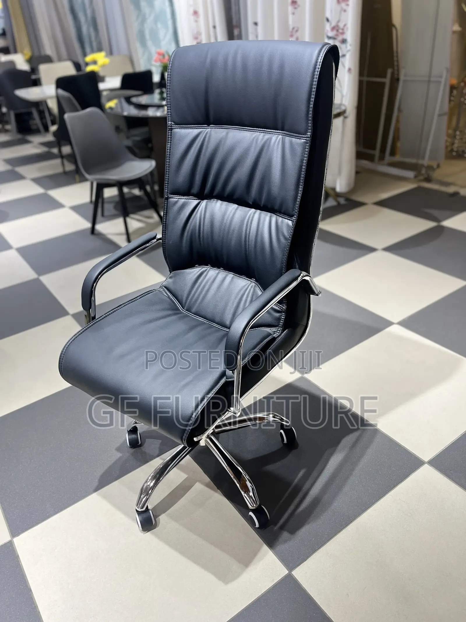 High-Back Leather Office Chair