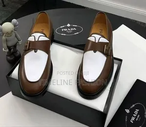 High Standard Prada Milano Brown and White Leather Shoes