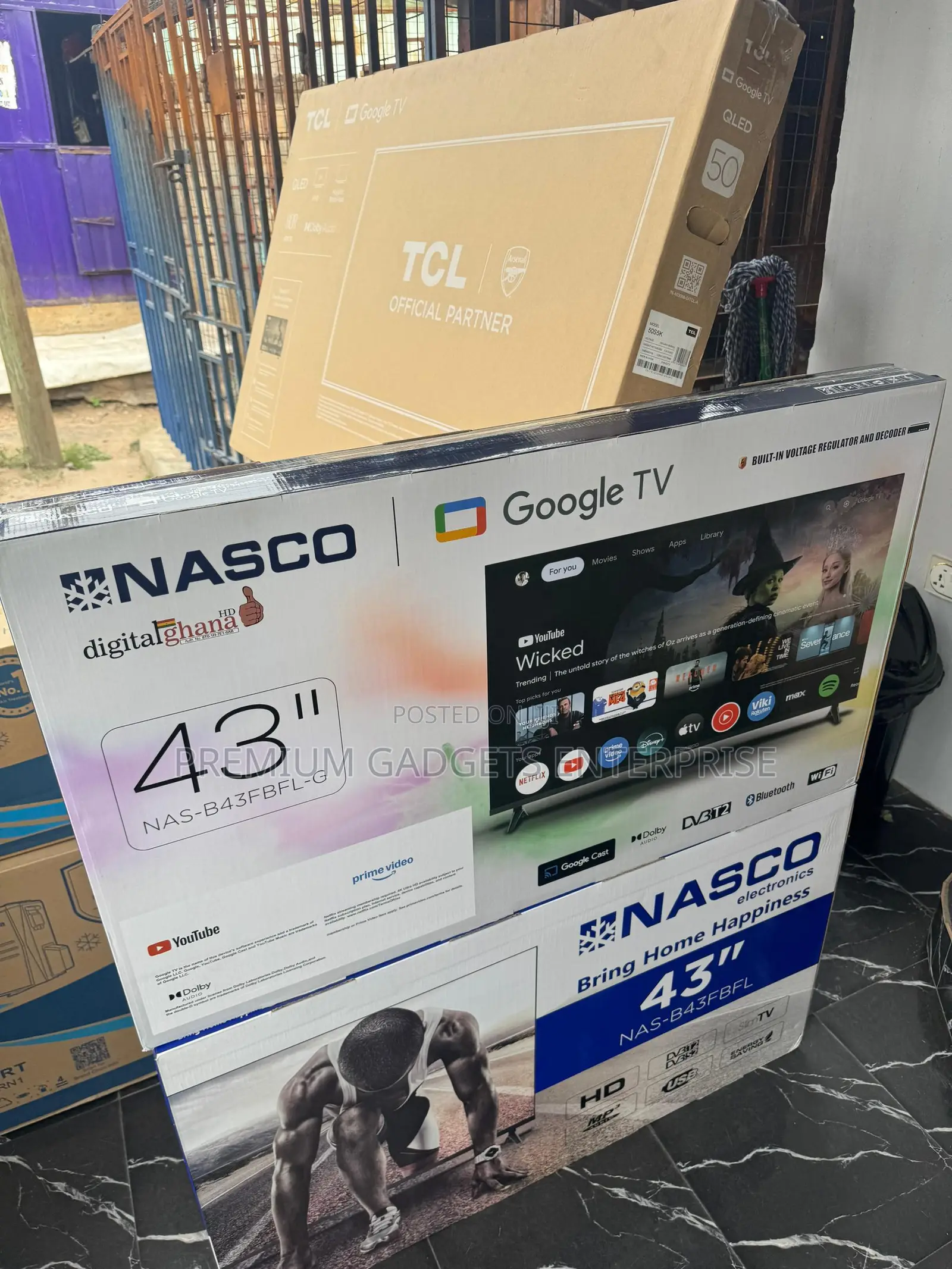 Nasco 43" Led Full Hd Smart Frameless Google Tv | Voice Control
