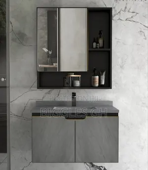 Cabinet Basin With Mirror- Marble Top- 60cm