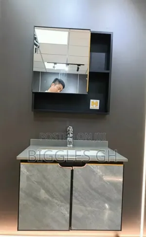 Cabinet Basin With Mirror- Marble Top- 60cm
